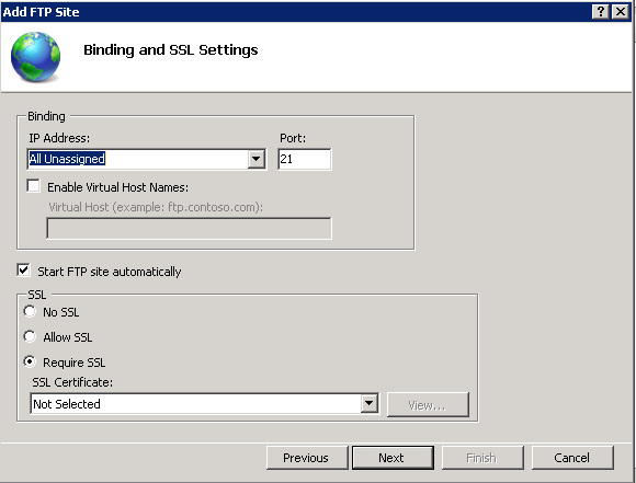 setting up filezilla windows server 2008 r2