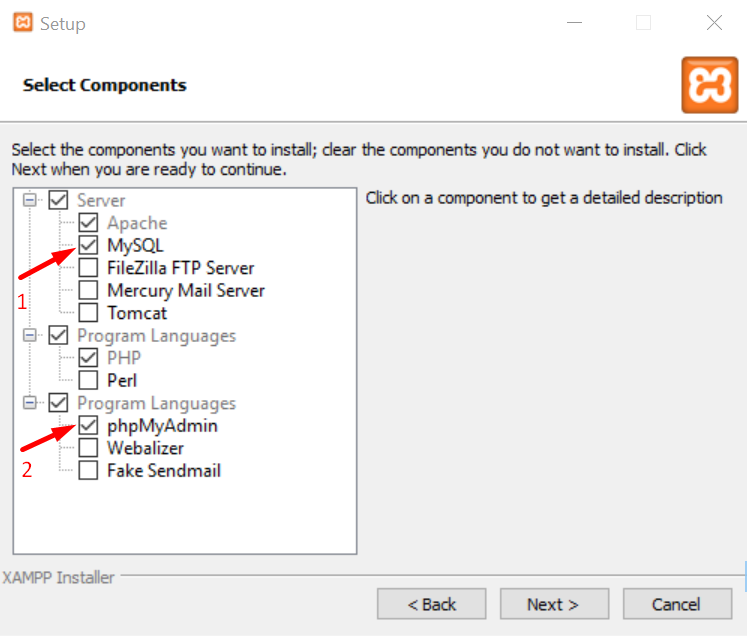 فعال کردن mysql و phpmyadmin در xampp