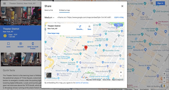 اضافه کردن نقشه گوگل به سایت با HTML