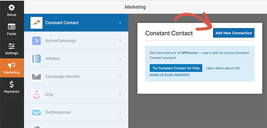 اتصال به Constant Contact’