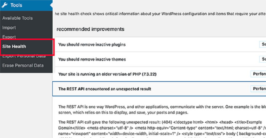 Ошибка API. Rest API site Tools plugin for Chrome. Api request failed