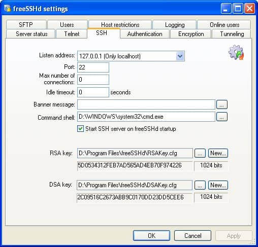 freeSSHd
