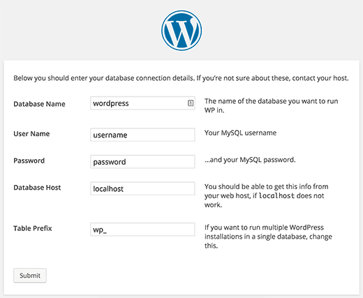 ساخنه شدن wp-config.php در مراحل نصب