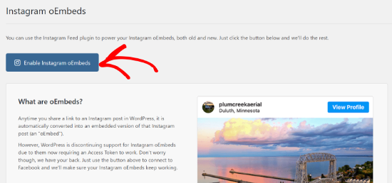 فعال کردن Instagram oEmbeds