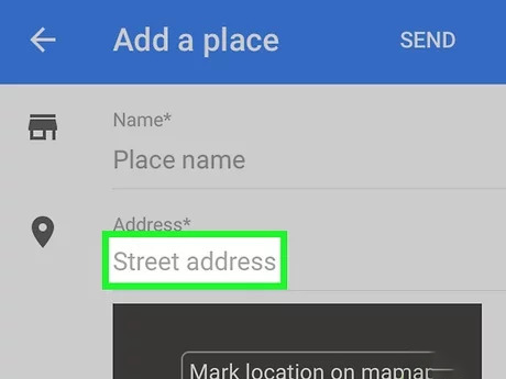 اضافه کردن آدرس در گوگل مپ.