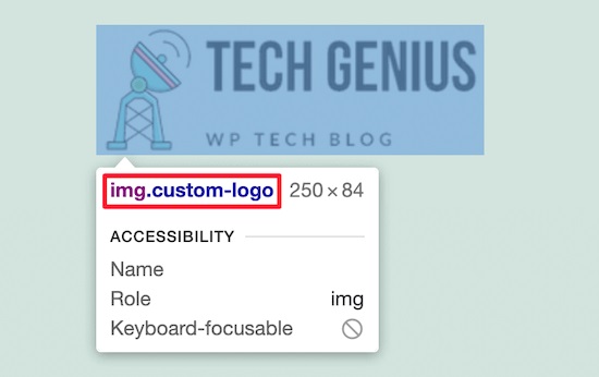 نمایش کلاس css لوگو