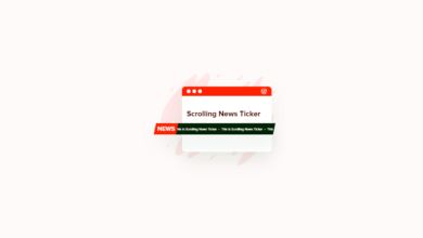 تیکر متن متحرک -بلوک انیمیشن متنی