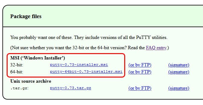دانلود نرم افزار putty
