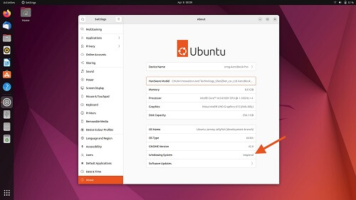 1. Wayland به صورت پیشفرض در مقایسه 20.04 Ubuntu و 22.04 Ubuntu