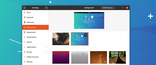 تنظیمات تصویر زمینه در 20.04 Ubuntu 